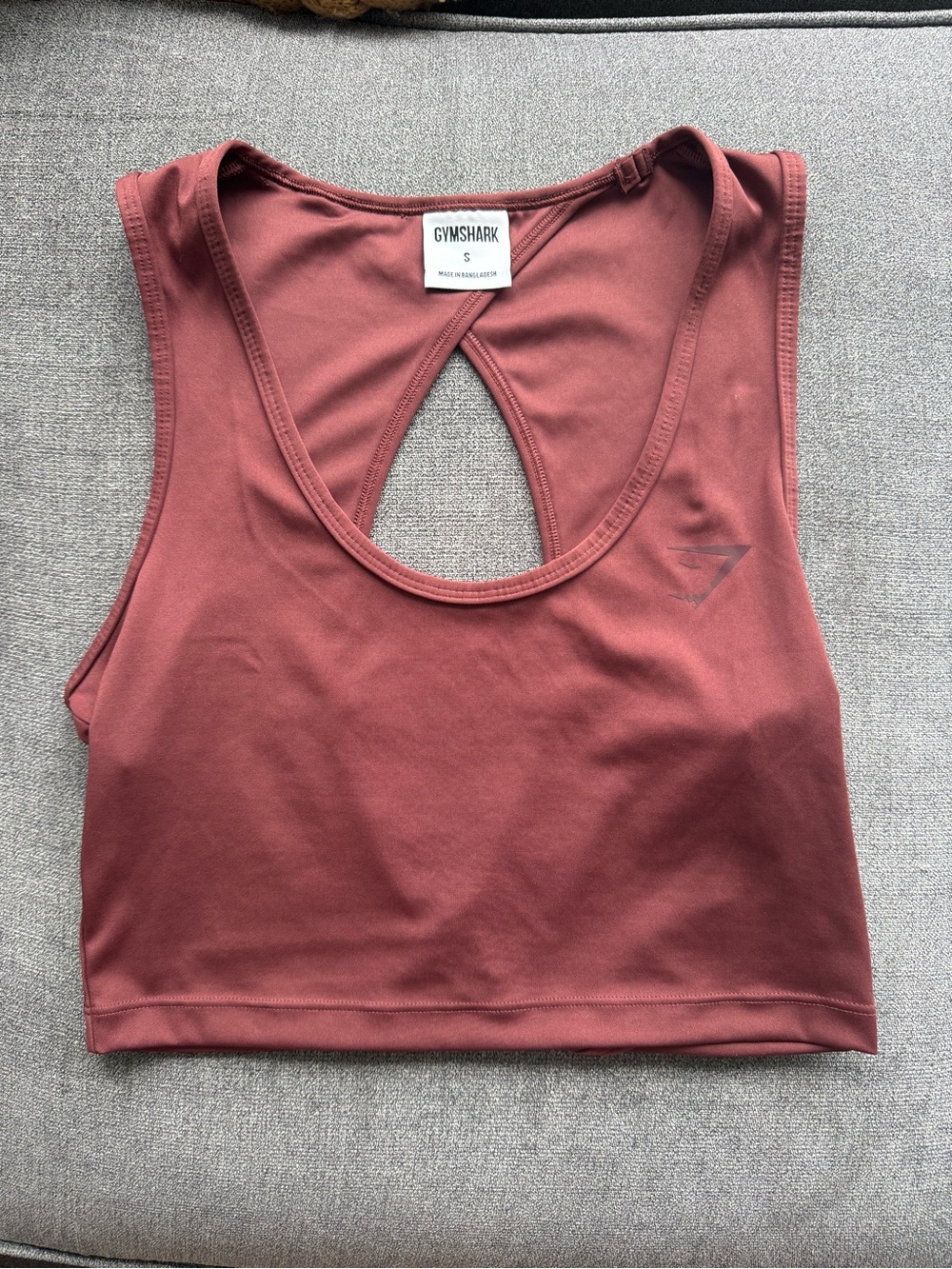Gymshark Crop Tank Top in Dusty Rose